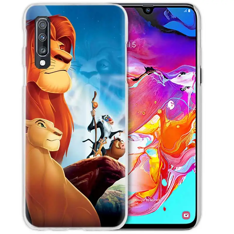 Аниме чехол для samsung Galaxy A50 A70 A20e A40 A30 A20 A10 A8 A6 плюс A9 A7 Жесткий Мягкий Прозрачный чехол для телефона чехол Акуна Матата Король Лев