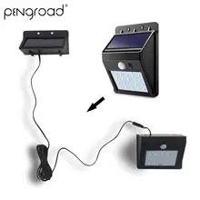 2-8 шт. 30 светодиодный разделяемый солнечный светильник с датчиком движения PIR, безопасный светодиодный светильник на солнечной батарее, уличный водонепроницаемый настенный светильник YSL111