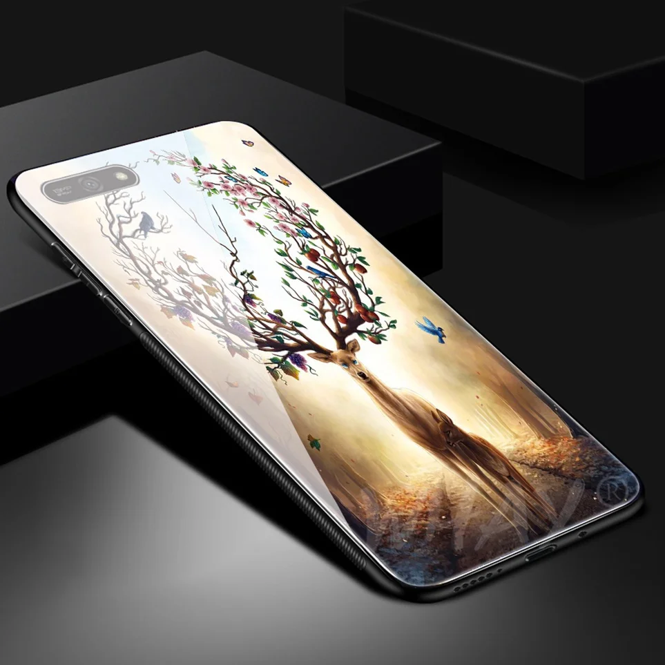 WHaY Glass Case For Huawei Honor 7A Luxury Pattern Coque For P20 Pro P Smart Cover Mate P20 10 Lite Honor 10 9 Lite Y6 2018 Case (16)
