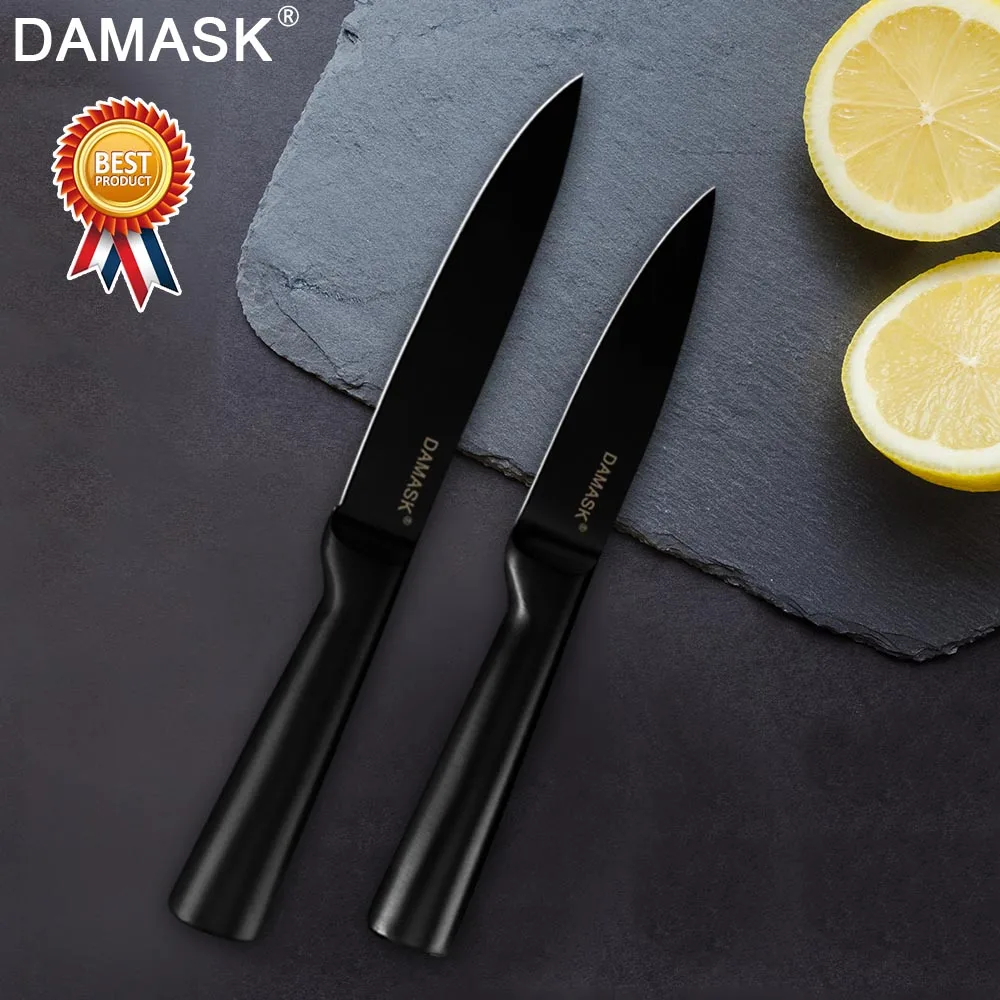 Дамасский японский набор кухонных ножей, нож шеф-повара, острый нож Santoku, нож для нарезки хлеба, инструменты для очистки овощей, кухонные инструменты - Цвет: F 2 PCS