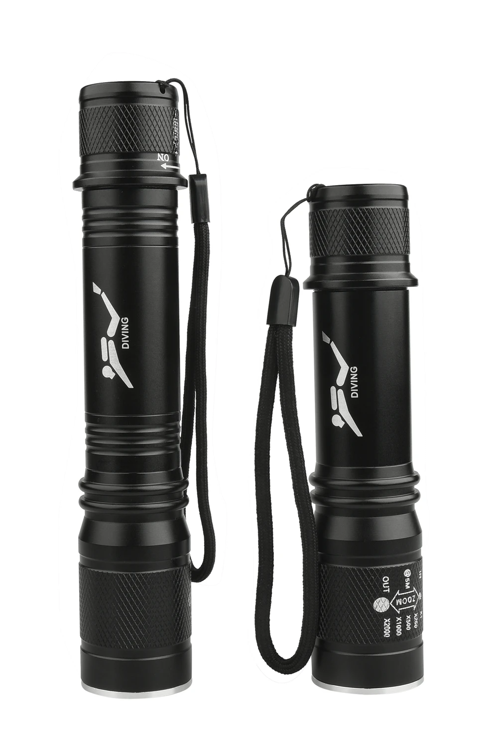 T6 للماء الغوص تحت الماء 80 متر LED الغوص مضيا الشعلة ضوء المصباح التخييم الفانوس مع ستبليس يعتم إضافة هدية