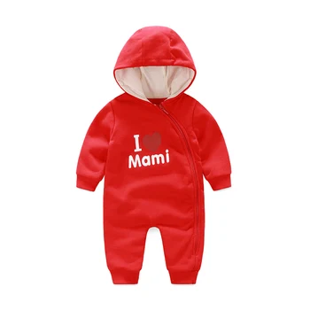 

YiErYing Baby Clothes Autumn Winter Letter Print Baby Romper Long Sleeve Hooded Newborn Jumpsuit Infant Clothing Set