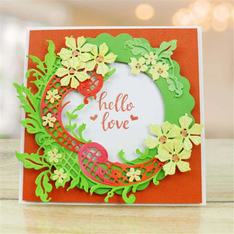 

YaMinSanNiO Flower Frame Metal Dies Cutting Dies Scrapbooking Embossing Dies Cut Stencils Cards Craft Dies for New 2019