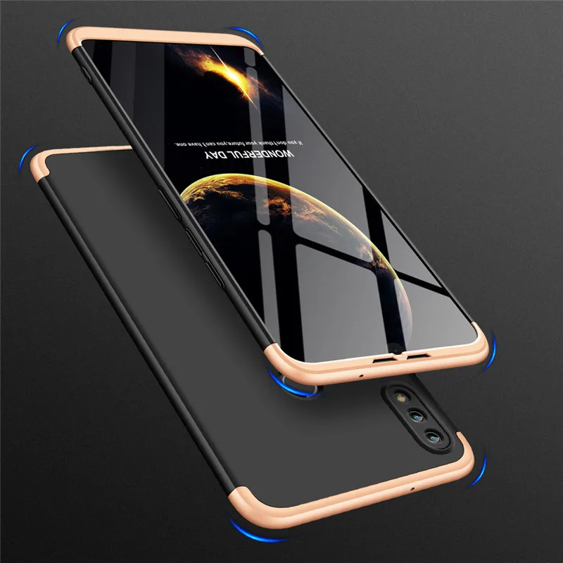 Tempered Glass With 3 in 1 Matte Shell Cover for Huawei Honor8X Max 7A 7C 7X 9 9Lite Case Cover 360 Full Protection Hard PC Case (7)