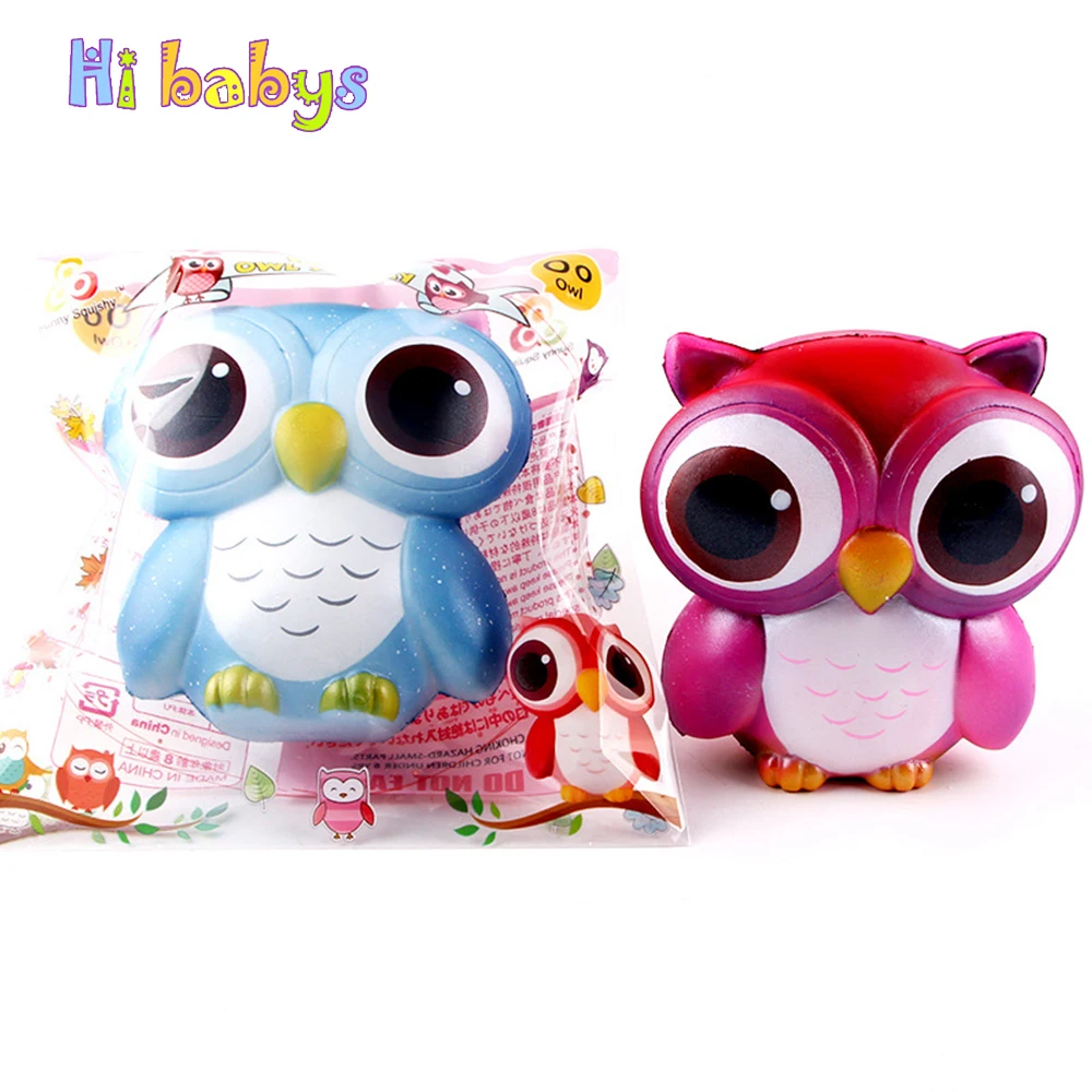 Squeeze Toy Squishy Jumbo Сова антистресс Squishes игрушка Smooshy Mushy медленно поднимающийся релиз стресс дети взрослые Забавный гаджет кляп подарок