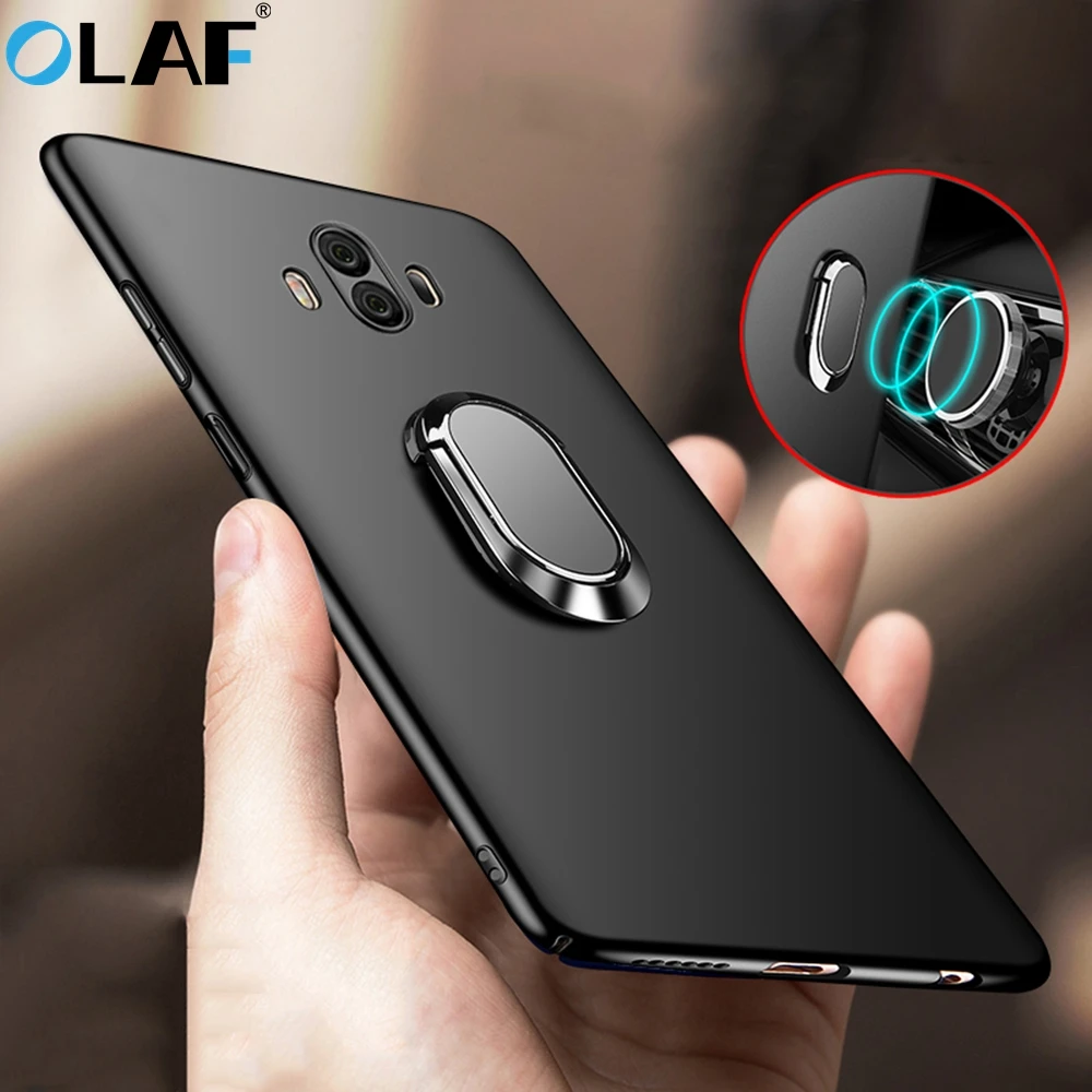 

Luxury Soft Silicon Phone Cases for Huawei P10 lite P10 Plus Case for Huawei Honor 8 9 Case Mate 10 Pro Magnetic Car Ring holder