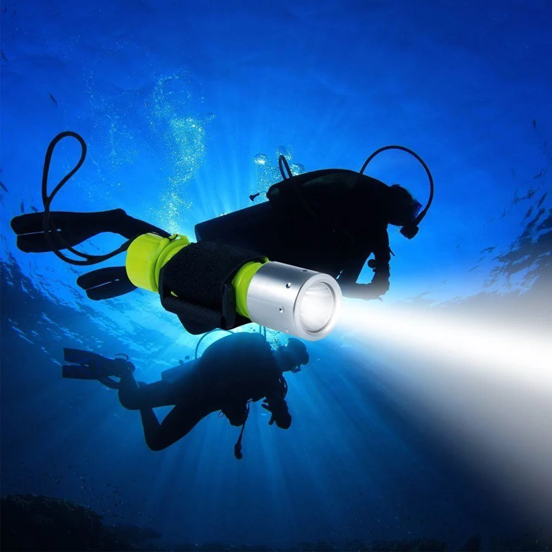 Asafee перезаряжаемый фонарь для дайвинга XM-L T6 светодиодный фонарик для дайвинга подводная 30 м ручная лампа для дайвинга с аккумулятором и зарядным устройством