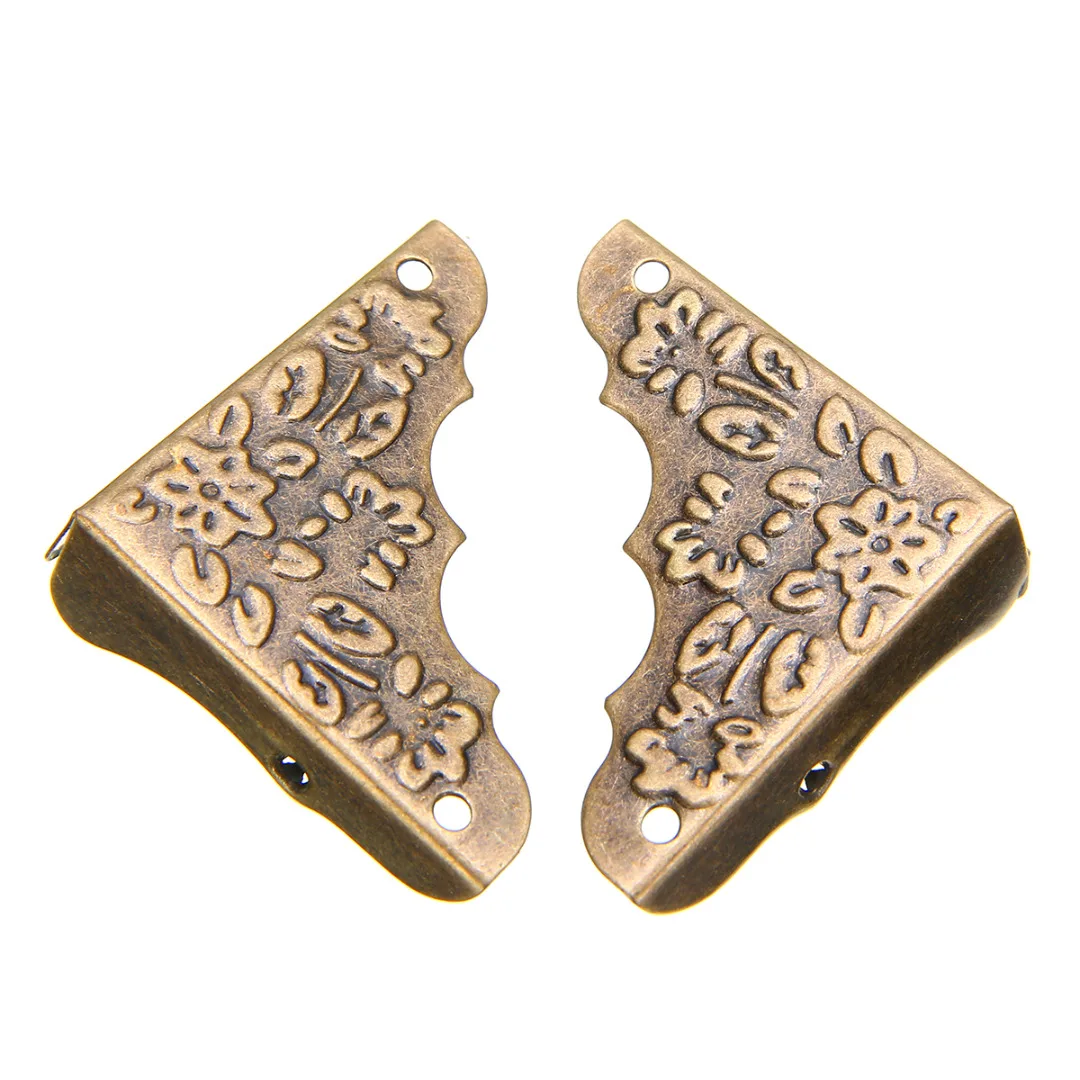 Antique Jewelry Box Corner Foot Wooden Case Corner Protector Frame Leg Decorative Protector Screw Set Furniture Hardware 3color Antique Jewelry Box Corner Foot Wooden Case Corner Protector Frame Leg Decorative Protector Screw Set Furniture Hardware 3color