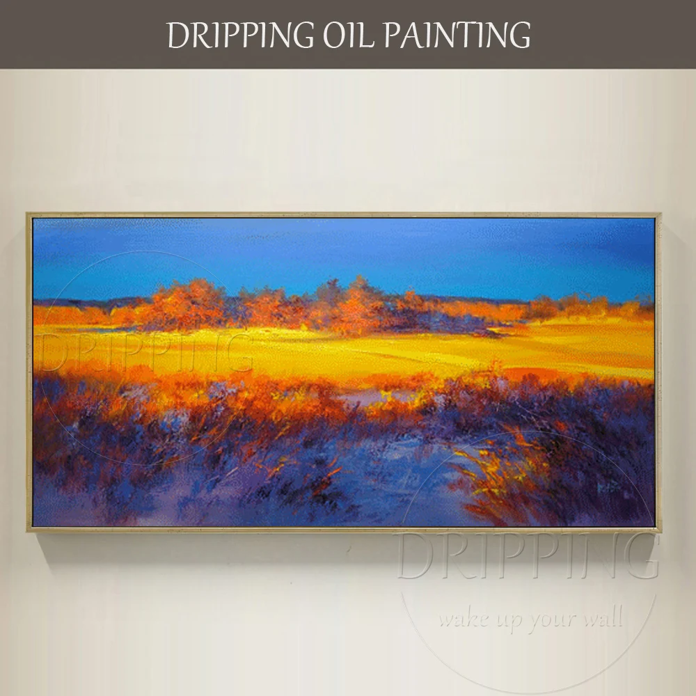 

Hand-painted Wall Art Landscape Oil Painting for Living Room Decor Hand-painted Unframed Modern Abstract Landscape Oil Painting