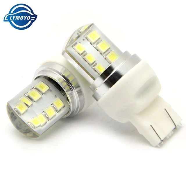 2pcs 7443 T20 Auto strobe flash LED Bulb 2835 12 SMD Blink Silicone Shell  12 Chips Cold White Color 580 W21/5W W3x16q Car Light - AliExpress