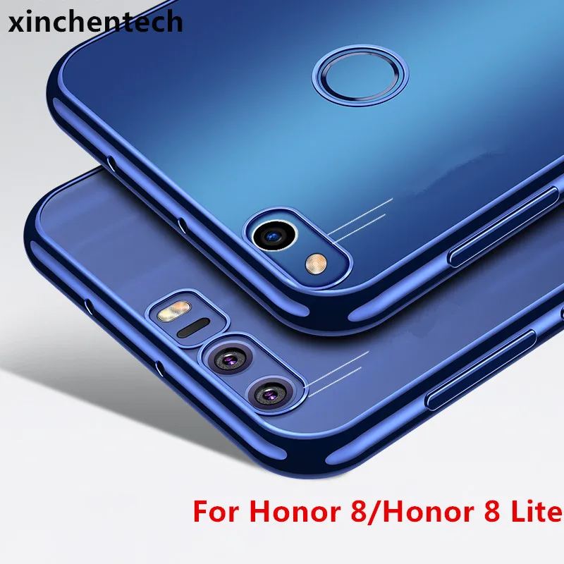 

For Huawei Honor 8 Case Luxury Plating Gilded TPU silicone soft Back Cover Accessory Coque Fundas For Honor8 5.2inch