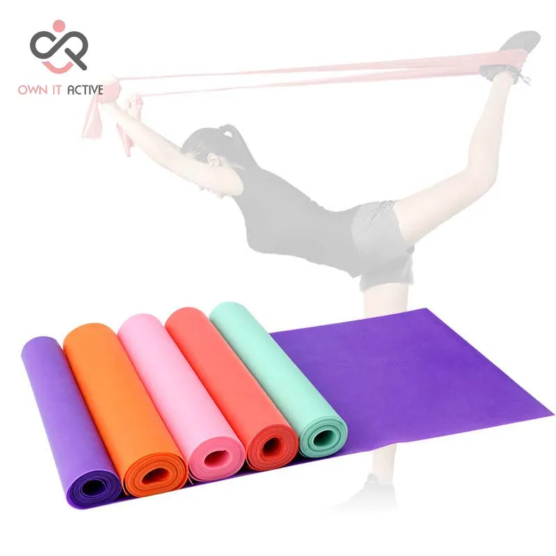 1.5m Yoga Pilates Stretch Resistance Band Exercise Fitness Band
