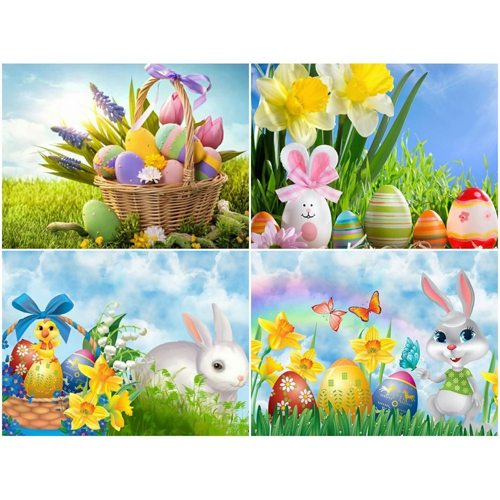 HUACAN-Full-Square-Diamond-Painting-Easter-Egg-5D-Diy-Diamond-Embroidery-Cartoon-Home-Decoration-Picture-Mosaic (2)