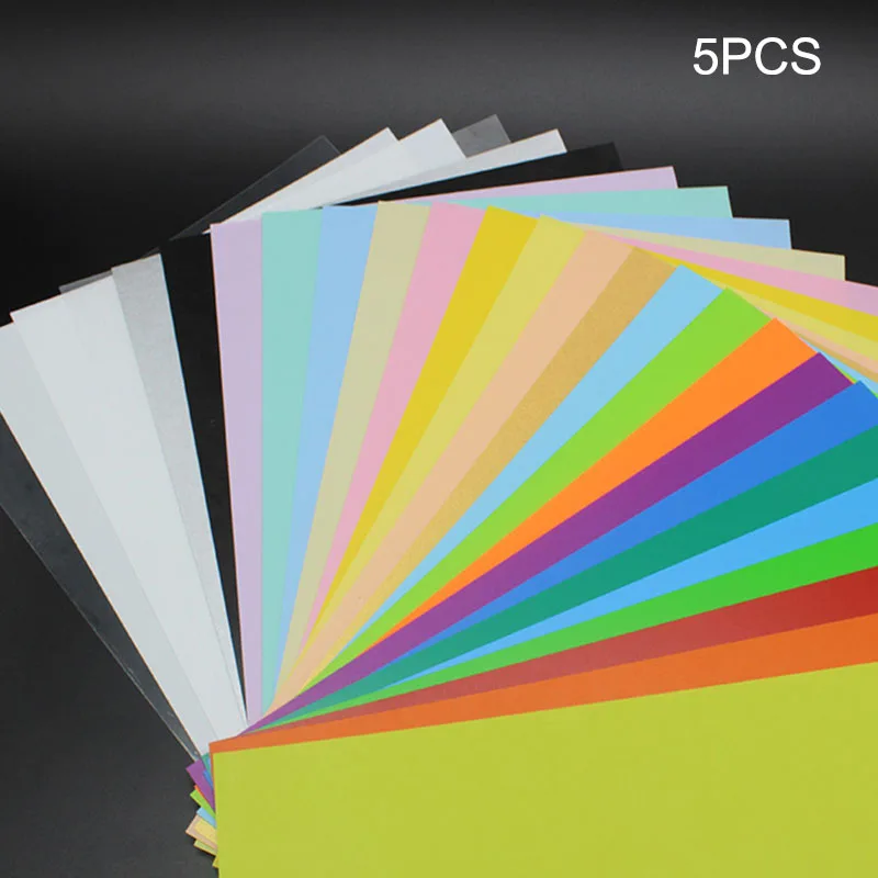 

High 5 Pcs/Set Color Heat Shrink Sheet Plastic Magic Paper Sheet for Educational DIY Crafts UEJ