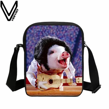 

VEEVANV Brand Women Messenger Bags Cute Dog Pig Cat Printing Handbag Boys School Crossbody Bag Fashion Children Shoulder Bag New