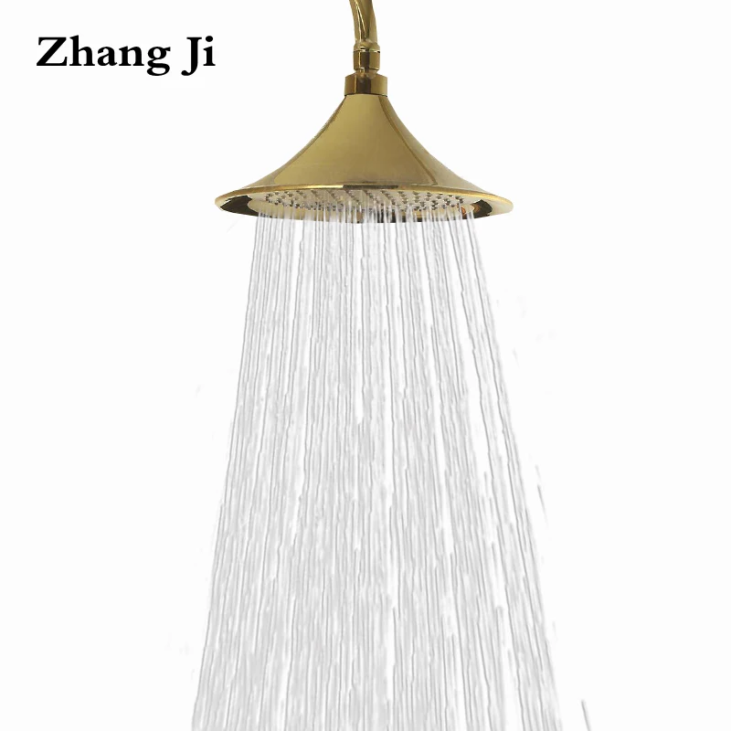 価格 ZhangJi 新型真鍮降雨シャワーヘッド 9 インチビッグバスシャワーヘッドスピーカー形状品質の滝フィルターシャワーノズル