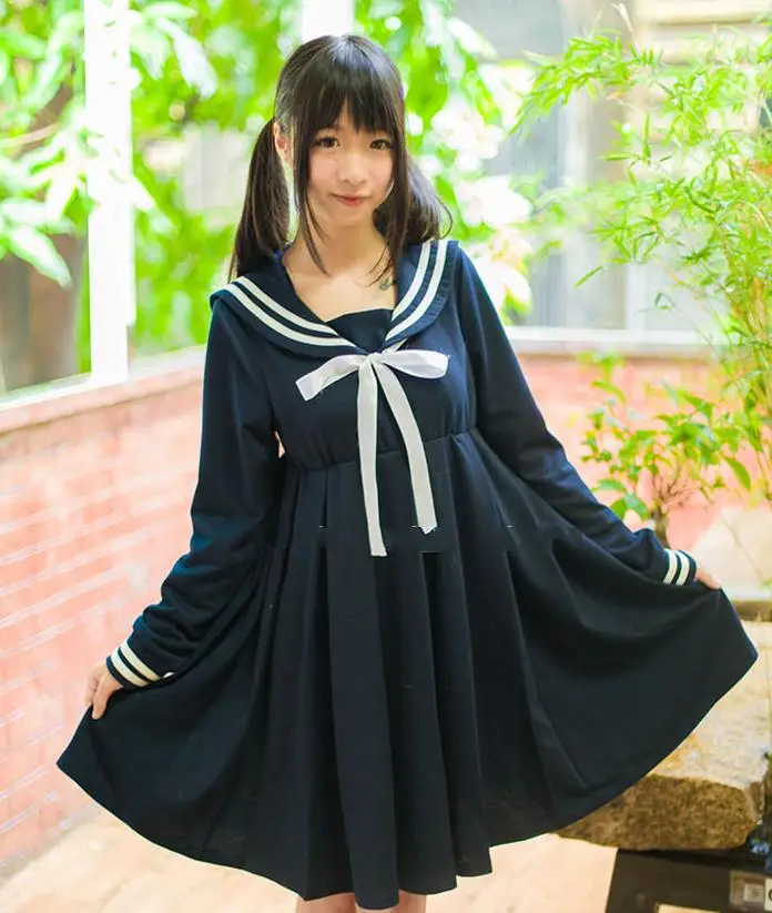 Japanese Kawaii Girls Lolita Long Sleeve Dres