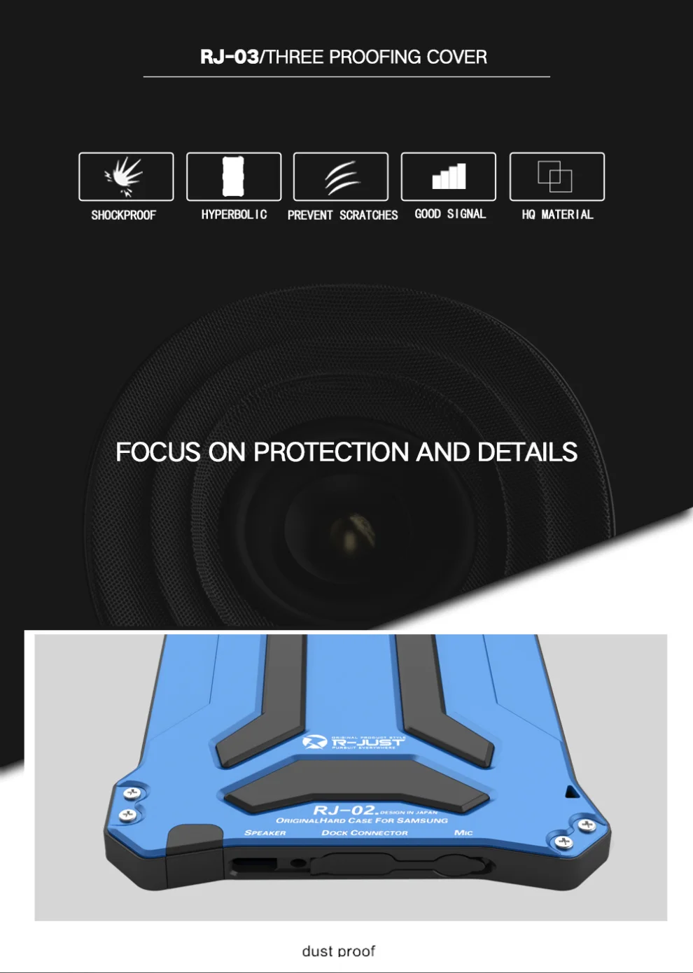 R-Just Gundam Water-resistant Shockproof Dirt-proof Snow-proof Premium Armor Heavy Duty Metal Protective Case Cover for Samsung Galaxy Note 9