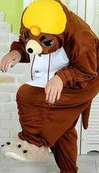 Взрослых животных крот Косплэй пижамы Onesie пижамы костюм на Хэллоуин