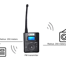 Мини портативный стерео цифровой fm-передатчик FM радио станция вещания с микрофоном Поддержка TF карты Aux в запуске 500 метров