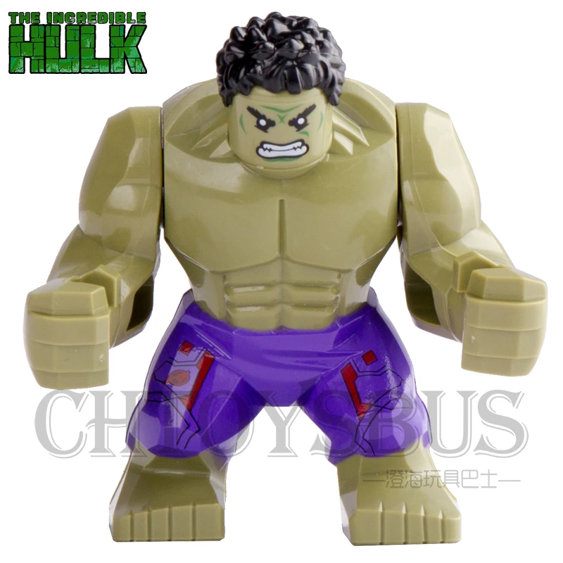 Koop Enkele Verkoop De Incredible Hulk Bruce Banner Marvel Super Heroes Avengers minifig Monteren Bouwstenen XH160 DIY Speelgoed