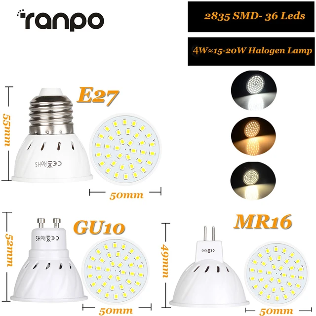 Lampara Led Spotlight Super COB 5W 9W MR16 GU10 12v 24v Aluminum