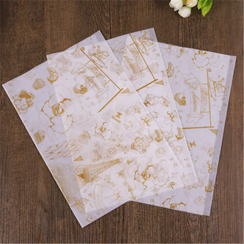 

10pcs Baking Paper Wax Paper Food Grade Wrapper Wax Paper For Food Bread Sandwich Burger Fries Oilpaper Baking Tool Grease Paper