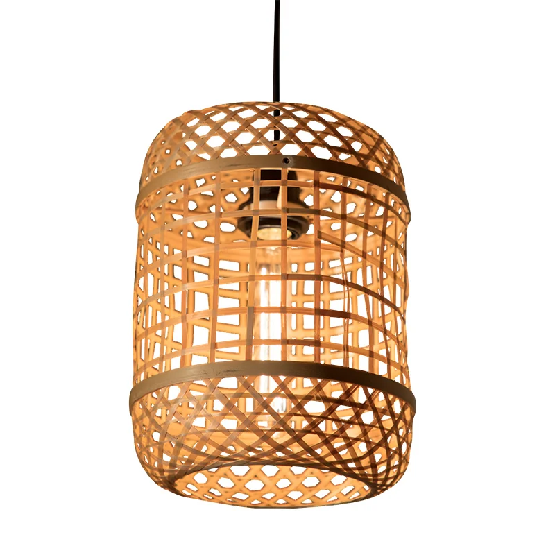 

Chinese style chandelier bamboo weave creative pastoral restaurant hotel bedroom balcony teahouse lantern tatami chandelier