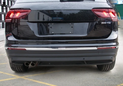 

3* Steel Exterior Rear Bumper Bottom Cover Trim For Tiguan 2016-2018