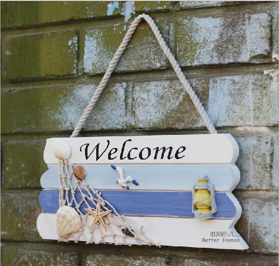 100% Handmade nautical style wooden plaque of welcome for home ...