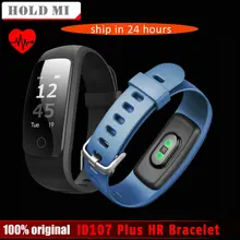 Hold Mi ID107 Plus HR Smart Band Fitness Bluetooth Bracelet Activity Sports Tracker Wristband with Heart Rate Tracker