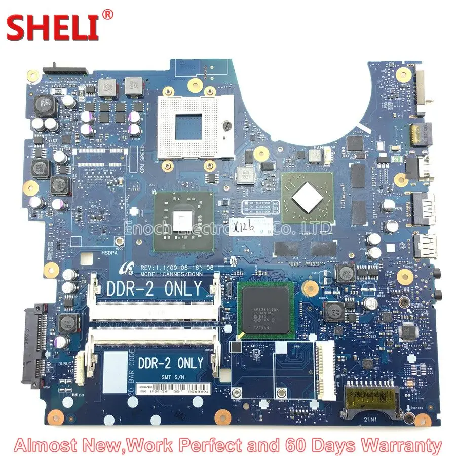 

SHELI BA92-05741A BA92-05741B Laptop Motherboard For Samsung R522 R620 NP-R522 NP-R620 CANNES/BONN BA41-01060A Main Board Works