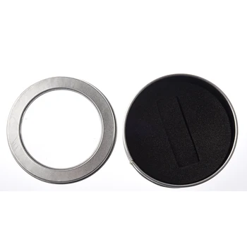 

2 Round Metal Jewelry Watch Gift Box Case 3.54x3.54x2.36" HOT