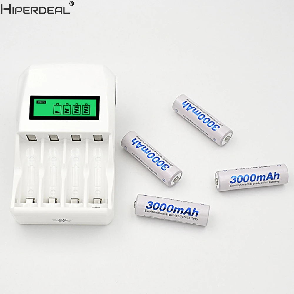 HIPERDEAL 4 слота Hour Seper FAST lcd AA/AAA Сетевое зарядное устройство AA/AAA/Ni-Cd/Ni-mh