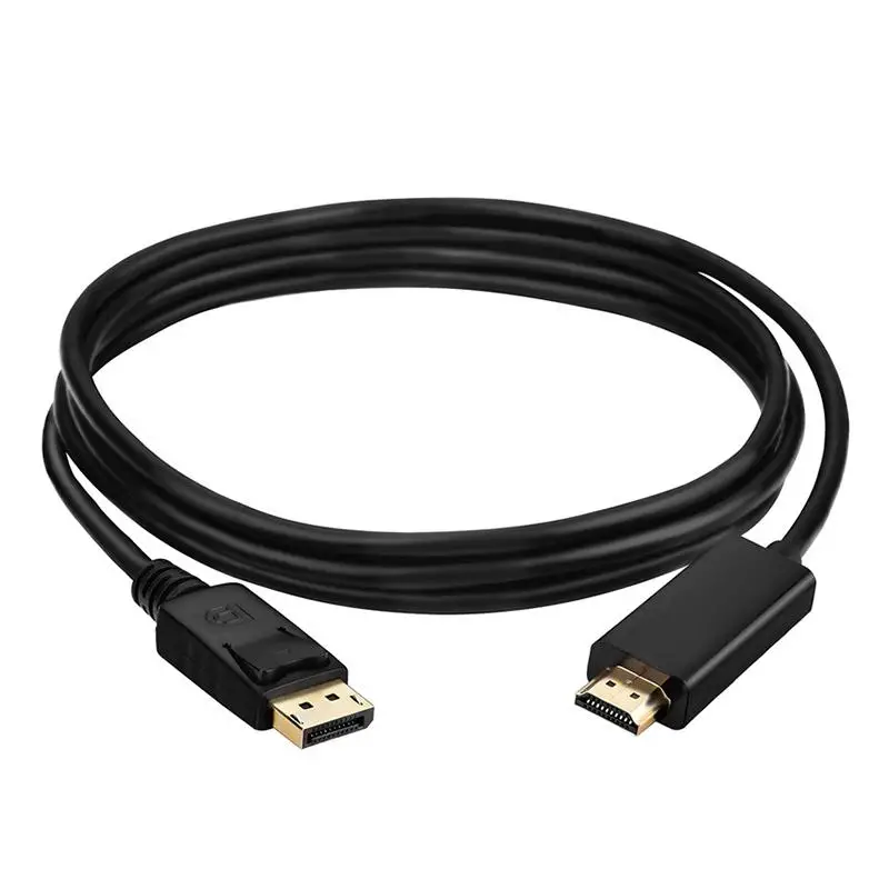

Male to Male 1.8M DP to HDMI Cable Mini Displayport to HDMI Cable Audio Adapter Converter for PC Laptop HD Projector