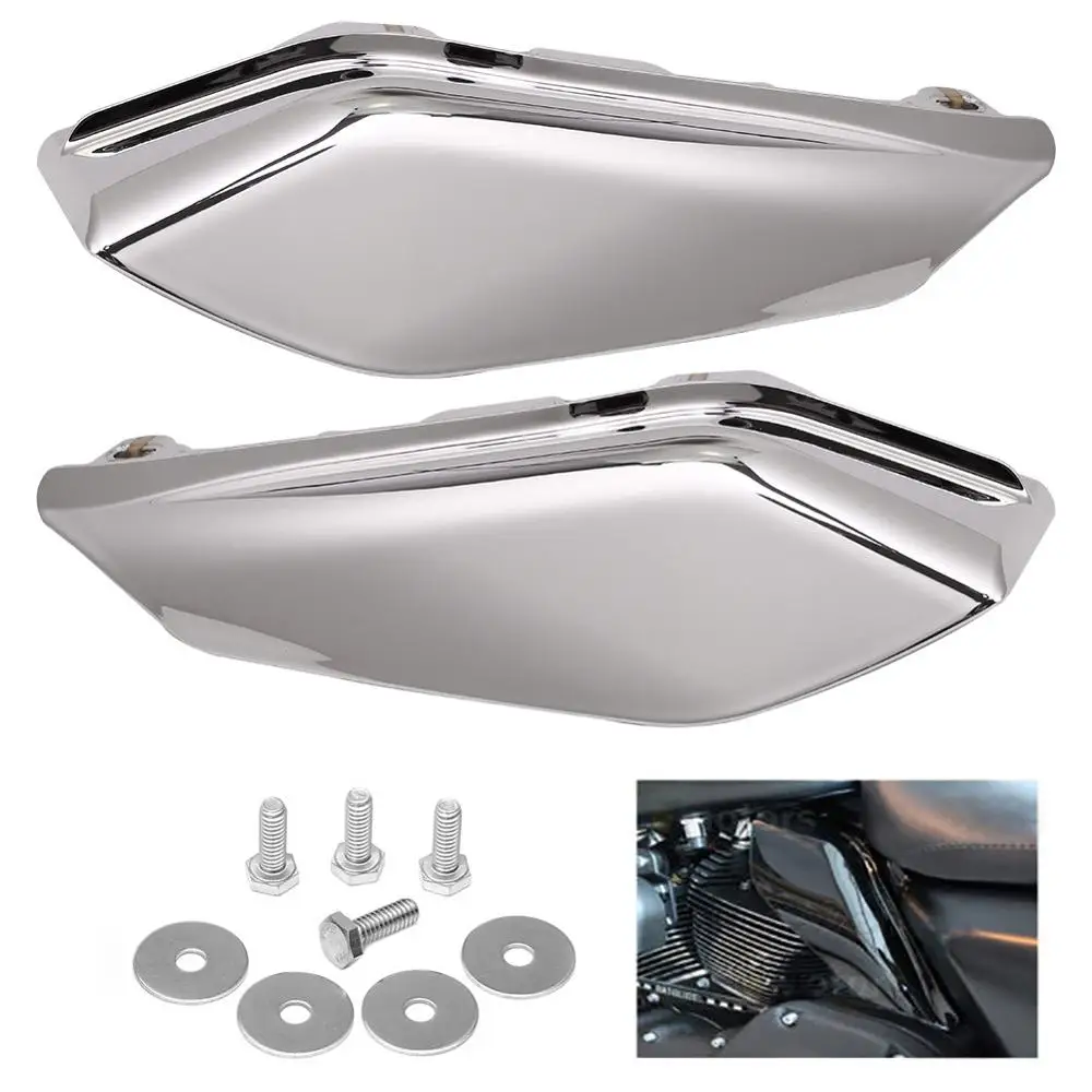 

Motorcycle Chrome Mid-Frame Air Deflector Heat Shield Fit For Harley Touring Electra Road Street Glide Classic CVO 2017-2019 18