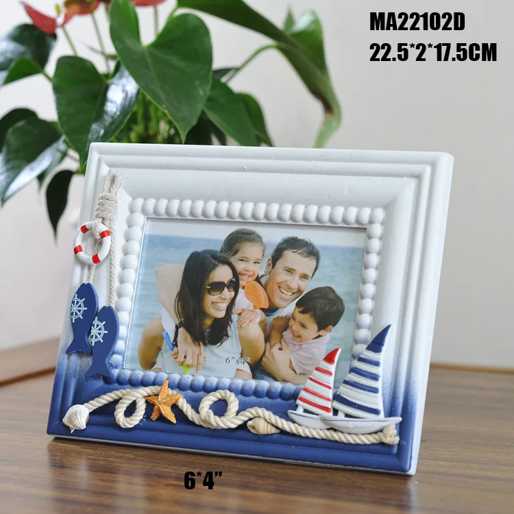 

Hot Selling Newest Marion, Mediterranean Style Creative Photo Frame, Home Accessories Marine Photo Frame Series DIY Family Frame