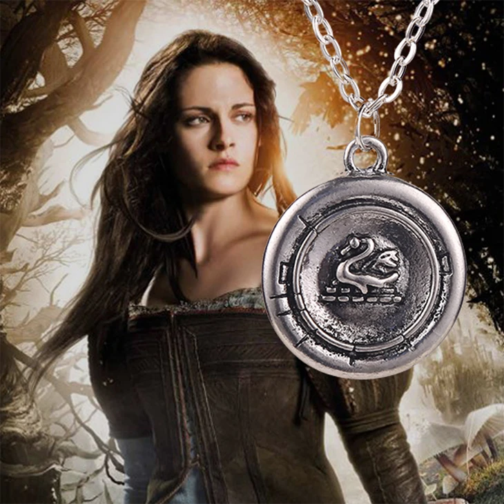 Ожерелье белоснежное винтажное античное серебряное ожерелье с подвеской Once Upon A
