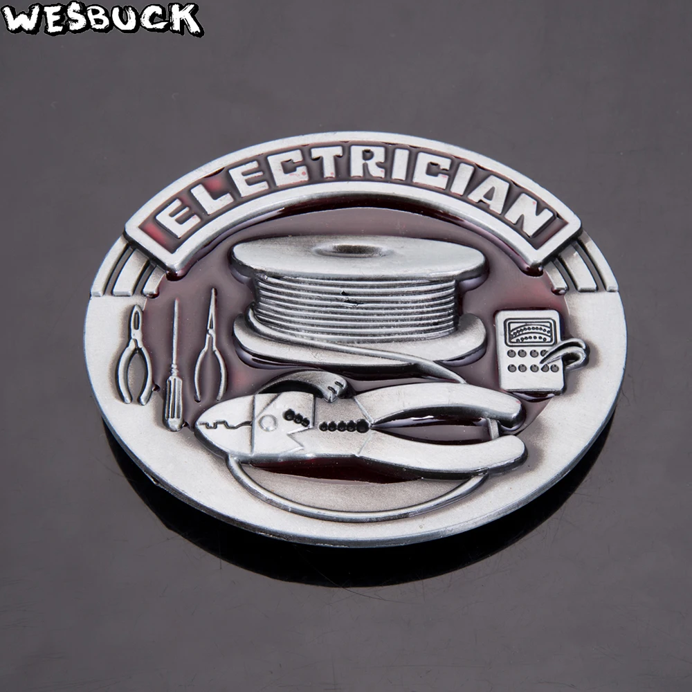 WesBuck бренд электрик металлические пряжки для мужчин унисекс Western Buckles Cowgirls Пряжка Повседневный инструмент роскошный ковбой Hebilla
