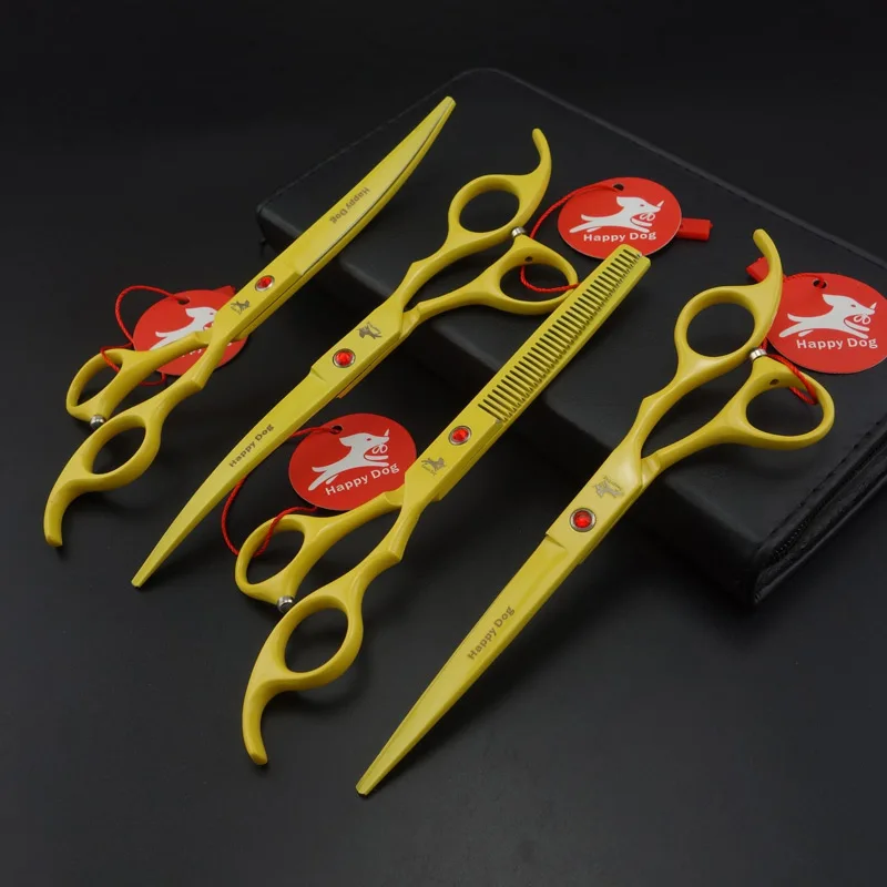 

7 inch Professional Pet Grooming Scissors,Straight scissors & Thinning scissors & up-Curvedscissors & down-Curved scissors D741