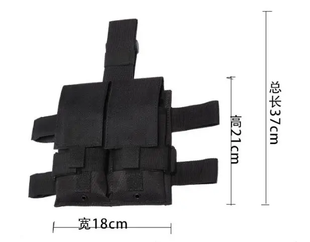 Тактическая двойная сумка, сумка для ног, сумка для бедер, для улицы, Армейская, для фанатов, камуфляжная, многофункциональная, сумка для ног, спортивная сумка для бедер, Nylo A4875 - Цвет: black