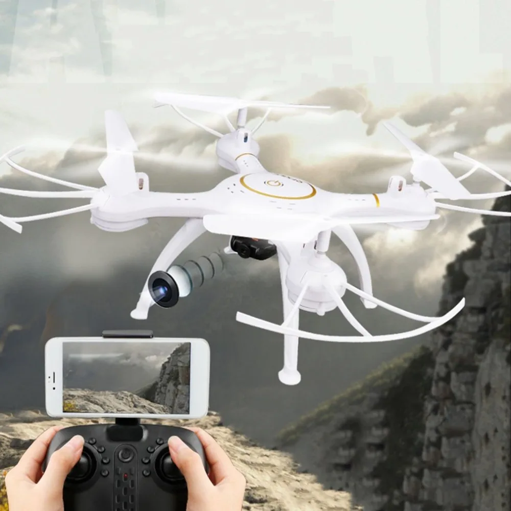 

2.4G RC Drone 4-Axis Quadcopter with LED 720P Wifi Camera Real Time Transmission Altitude Hold Headless Mode Helicopter