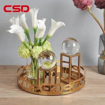 

example room hotel club soft outfit metal golden tray After the contracted and contemporary home furnishing articles