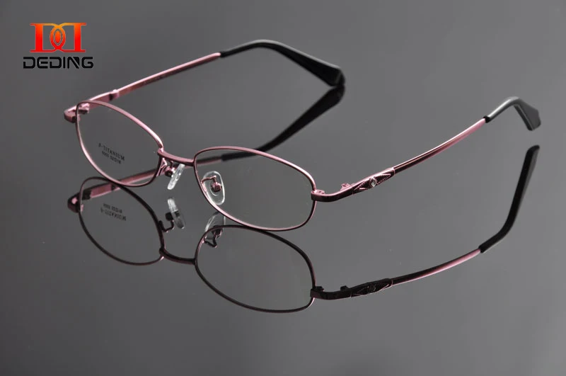 

DEDING Women Memory Temple Spectacle Frame Super Flexible Optical Eyeglasses Multicolored Half-rim Eye Glasses Anteojos DD0946