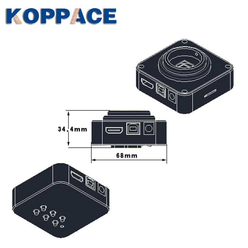 KOPPACE высокой четкости HDMI микроскоп Камера 16 миллионов Пиксели Высокое разрешение