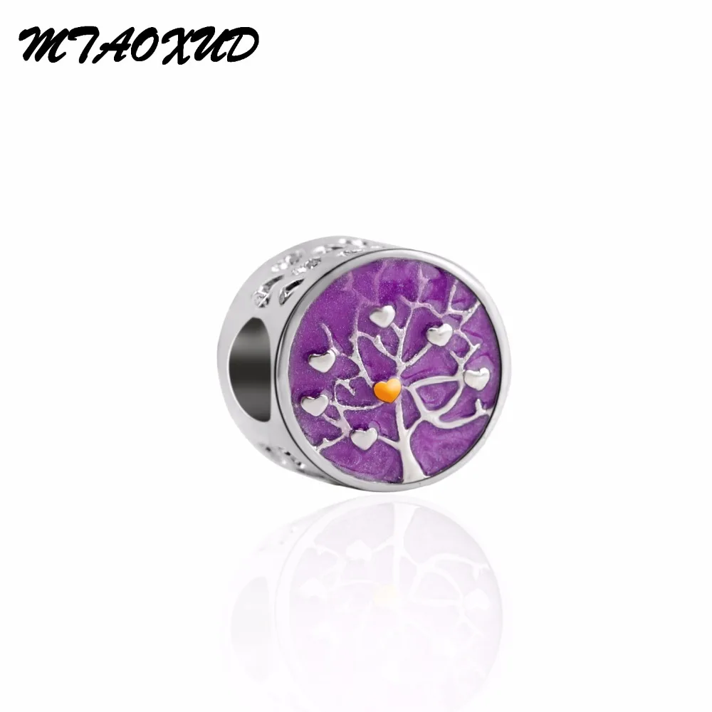 2020 новые посеребренные бусины в виде дерева сердец подходят для оригинального