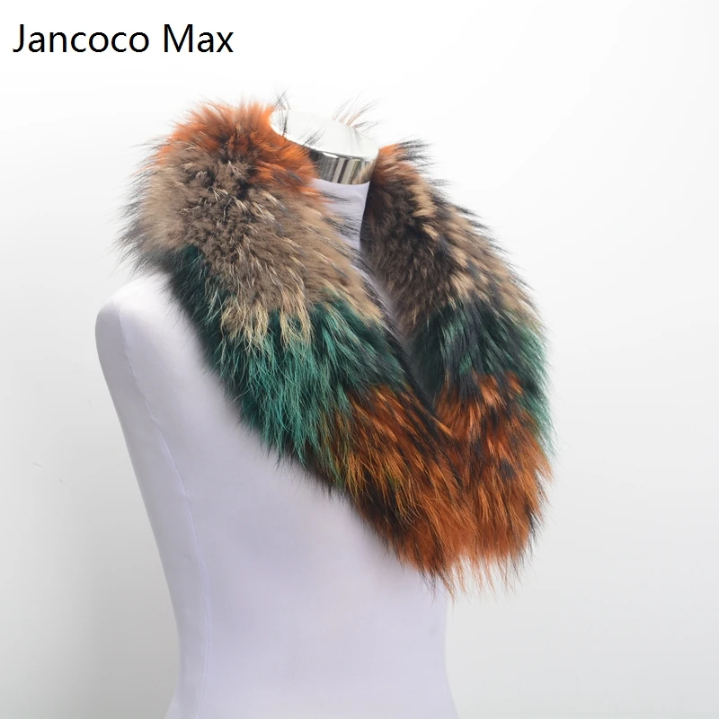 Jancoco Max,, натуральный мех енота, воротник, отделка, для женщин и мужчин, куртка, модная, теплая, зимняя, шарф, подкладка, 80 см, парка, капюшон, S1617