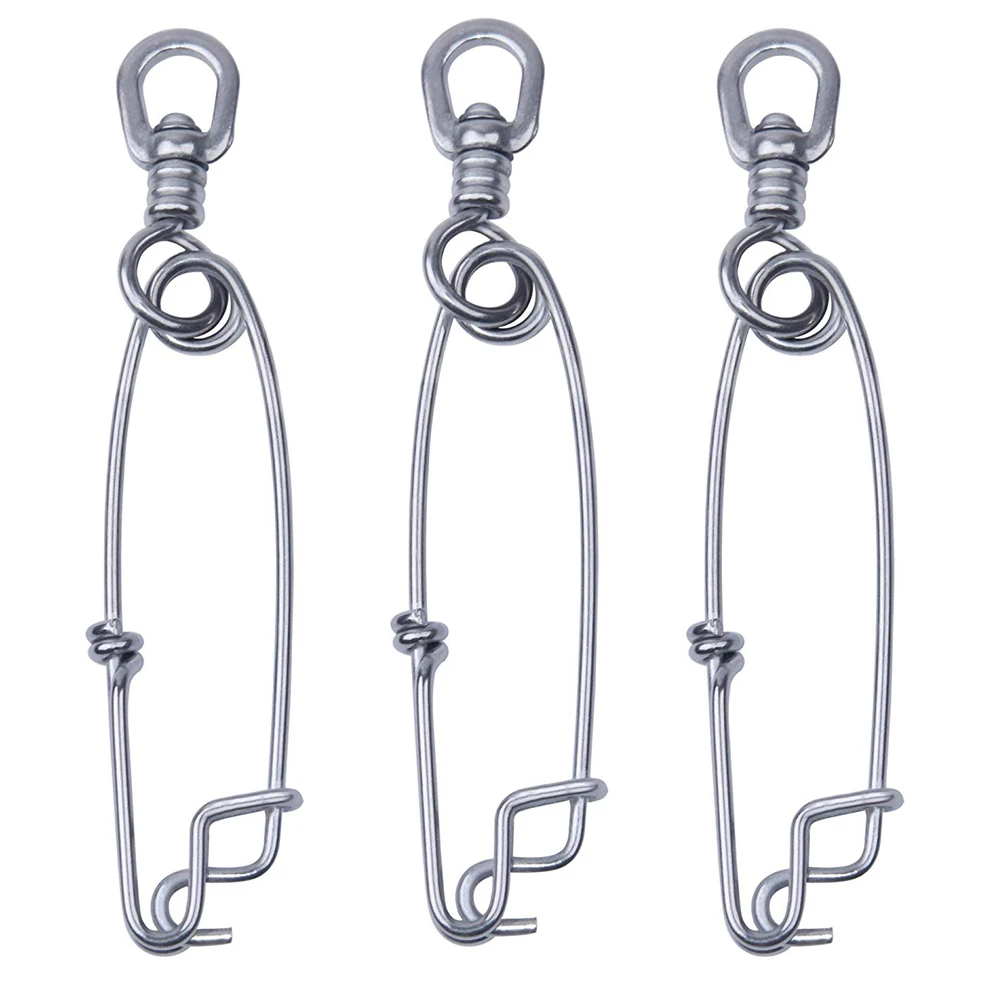 10× Long Line Clips Stainless Snap Swivel Longline Branch Hanger Tuna Clip New