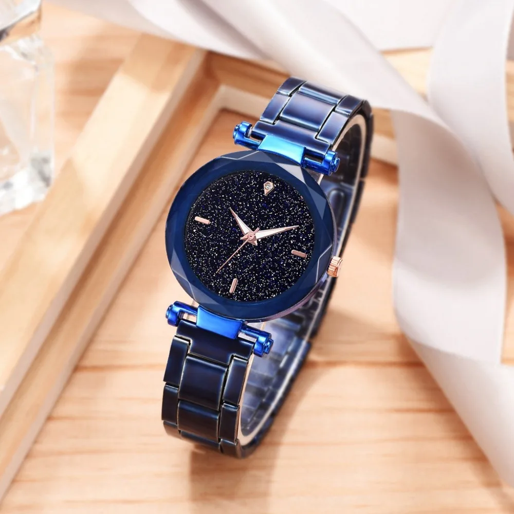 Мода Звездное небо женские часы с браслетом часы дамы 2019 Роскошные Алмаз женский кварцевые наручные relogio feminino