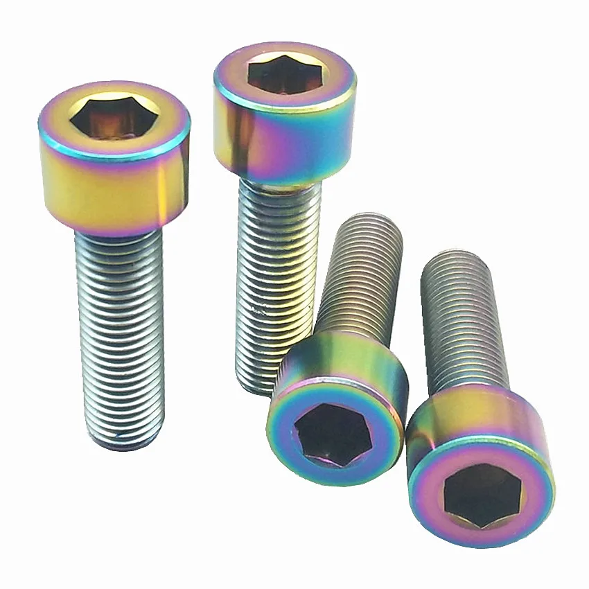 M10 Titanium Bolt for Motorcycle Modified 25 40mm Pitch 1.5mm Ti Bolt DIY Column Hexagon Socket